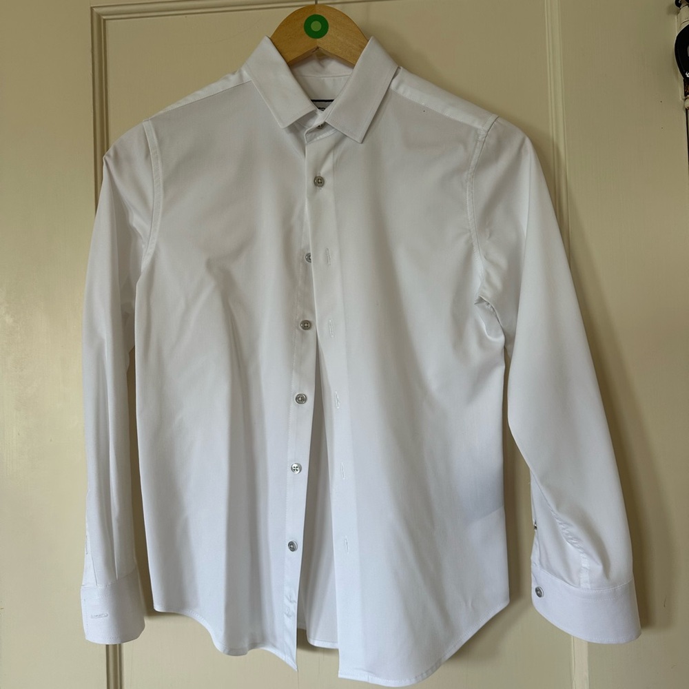 Kids size 12 White Button Down Shirt with Classic Collar